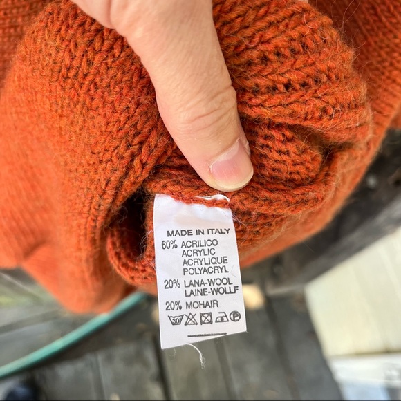 Italian Made Wool Mohair Dolman Short Sleeve Sweater Sz M - Picture 4 of 10